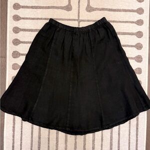 Match Point 100% Linen Skirt, panelled skirt, size small, black